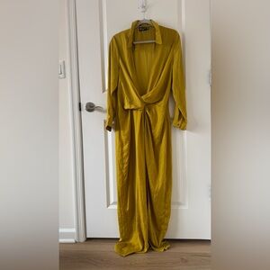 Missguided Mustard Maxi Dress